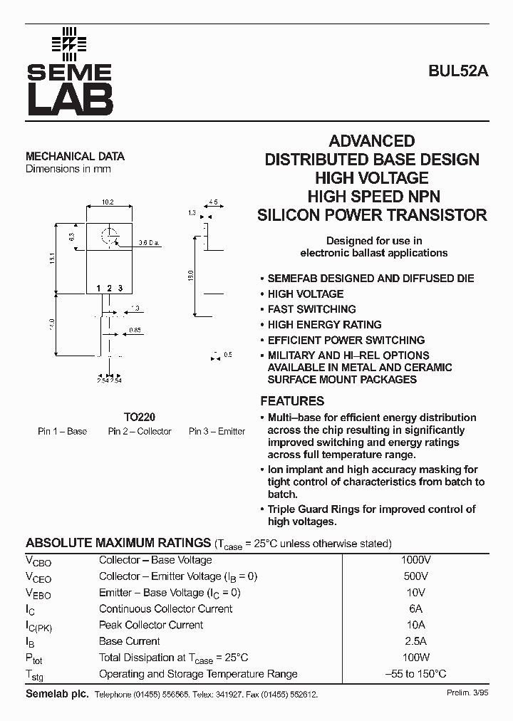 BUL52A_4732958.PDF Datasheet