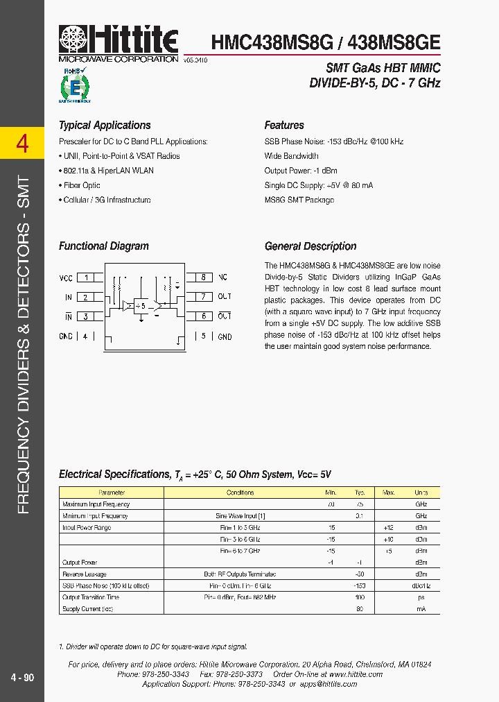 HMC438MS8GE_4734725.PDF Datasheet