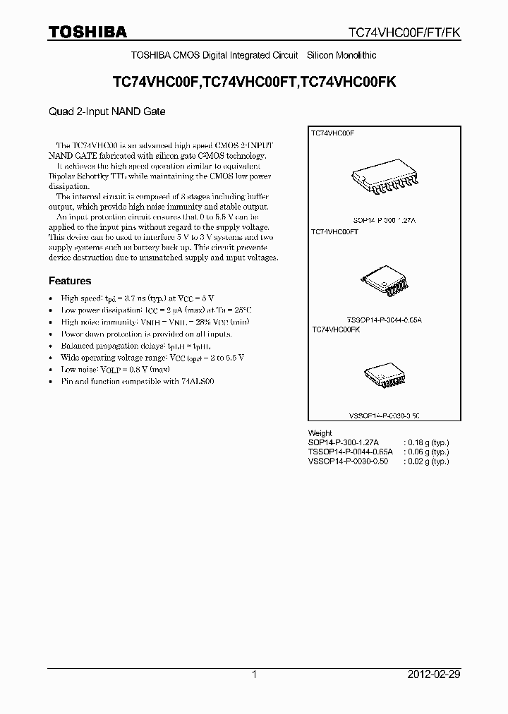 TC74VHC00FT12_4735699.PDF Datasheet