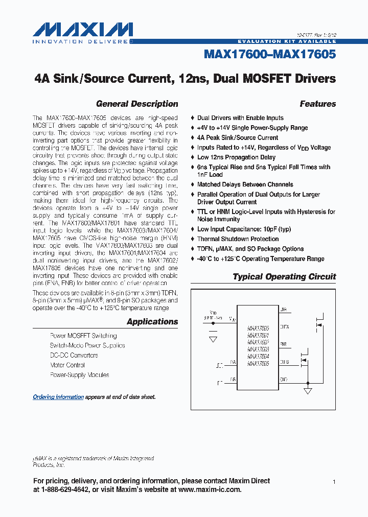 MAX17605_4736208.PDF Datasheet