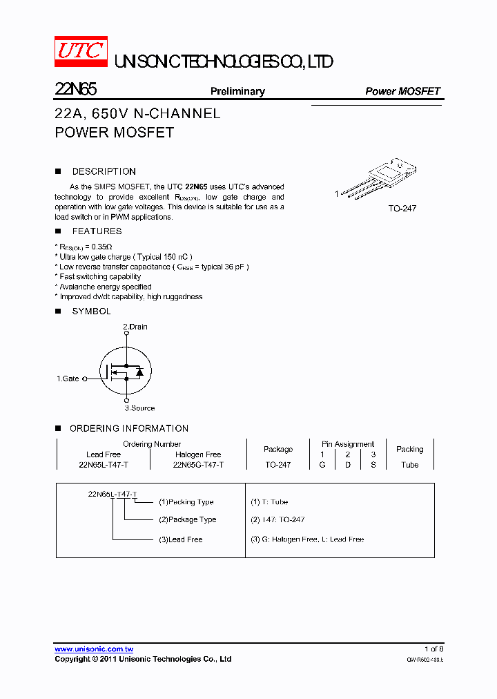 22N65L-T47-T_4736281.PDF Datasheet