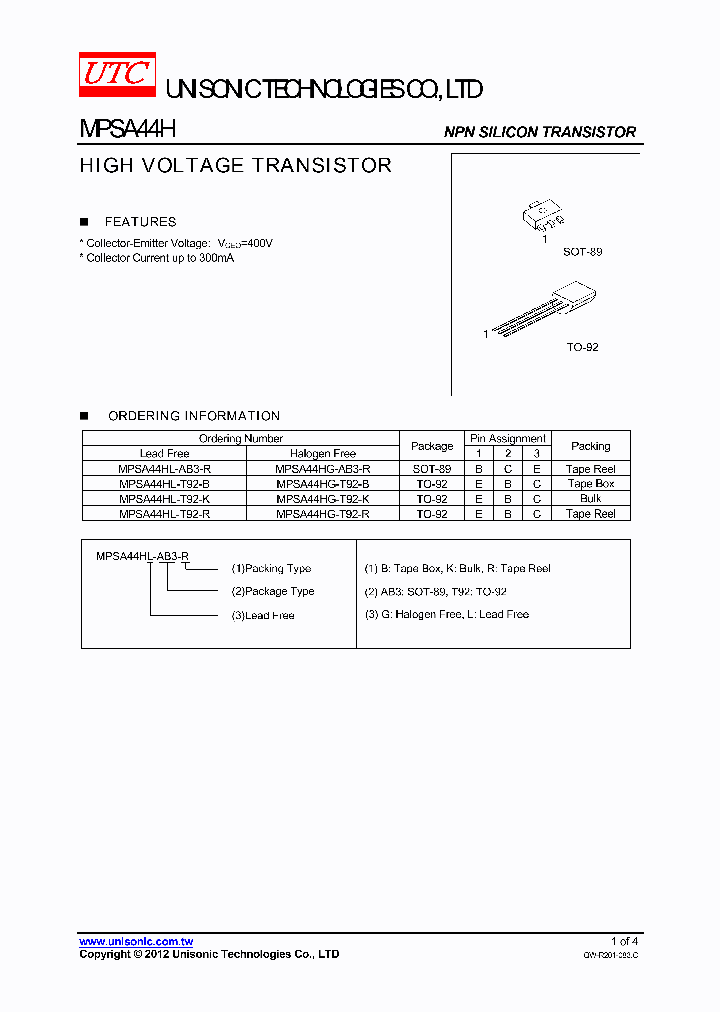 MPSA44HG-T92-R_4737615.PDF Datasheet