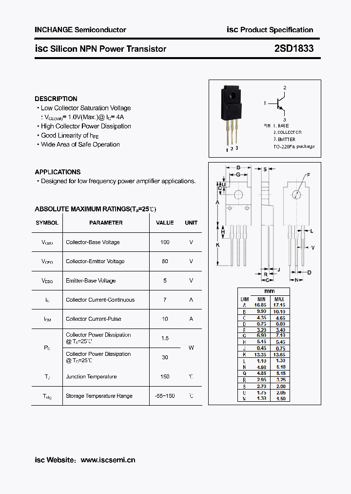 2SD1833_4740914.PDF Datasheet