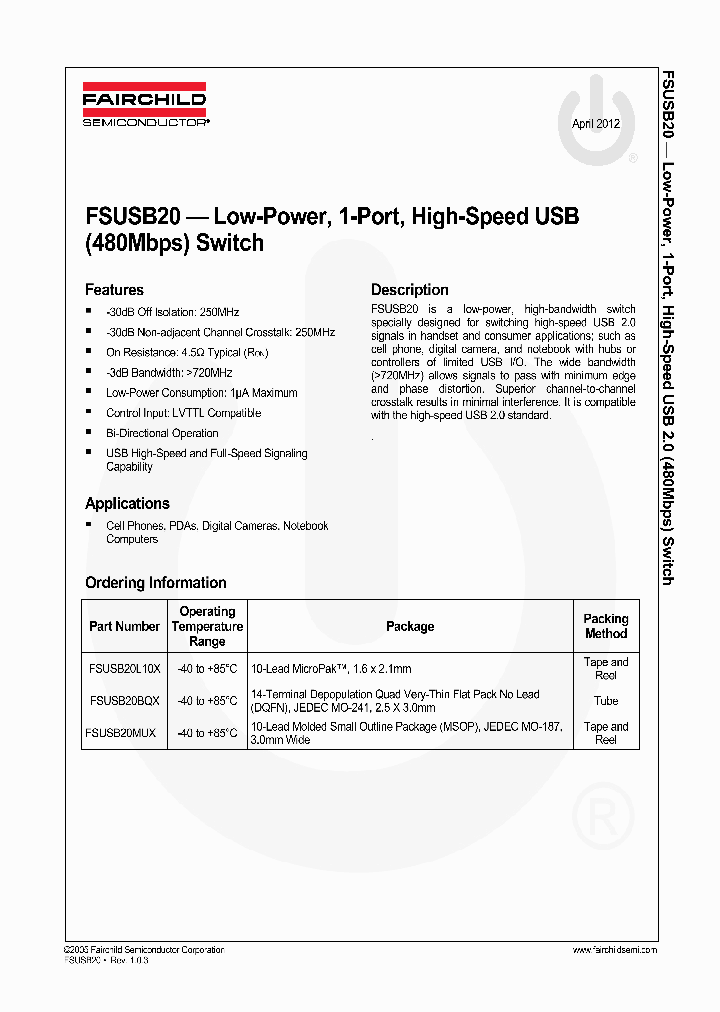FSUSB20MUX12_4741665.PDF Datasheet