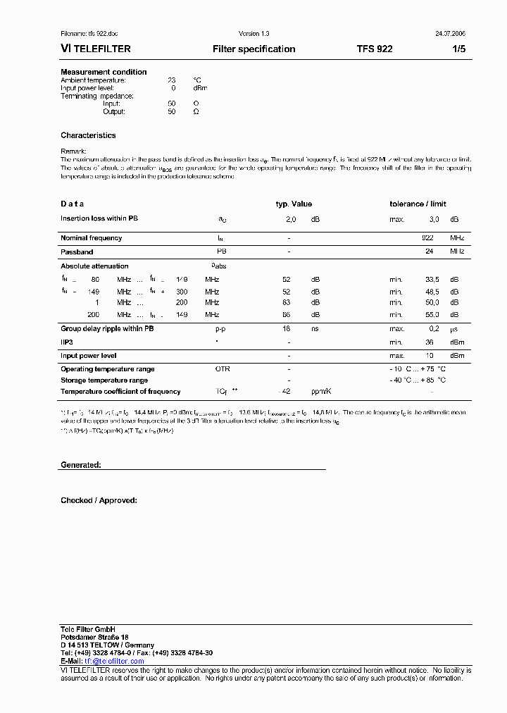 TFS922_4744643.PDF Datasheet