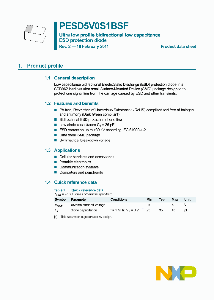 PESD5V0S1BSF11_4745763.PDF Datasheet