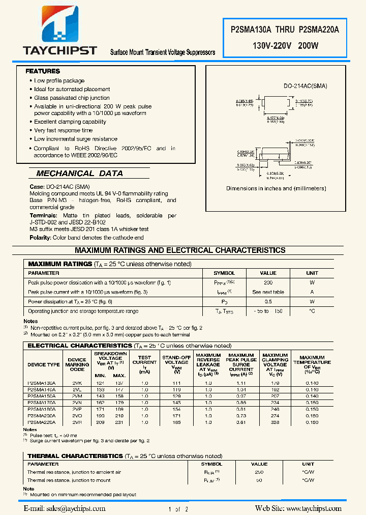 P2SMA180A_4746235.PDF Datasheet