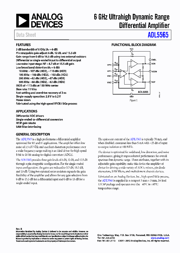 ADL5565_4746872.PDF Datasheet