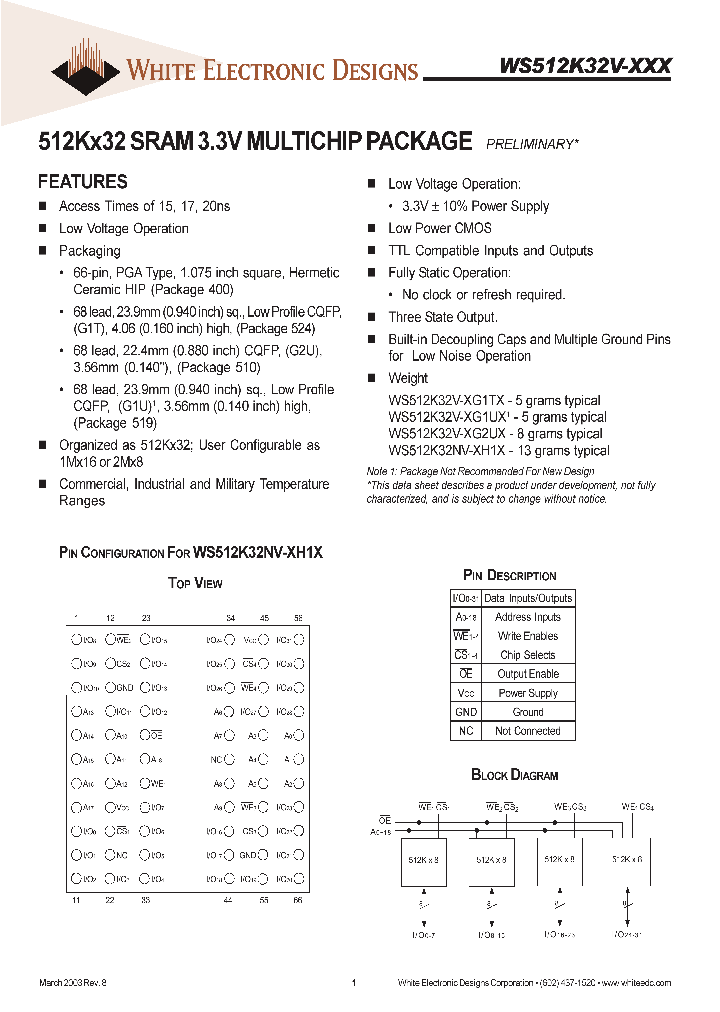 WS512K32V-XG1TX_4750214.PDF Datasheet