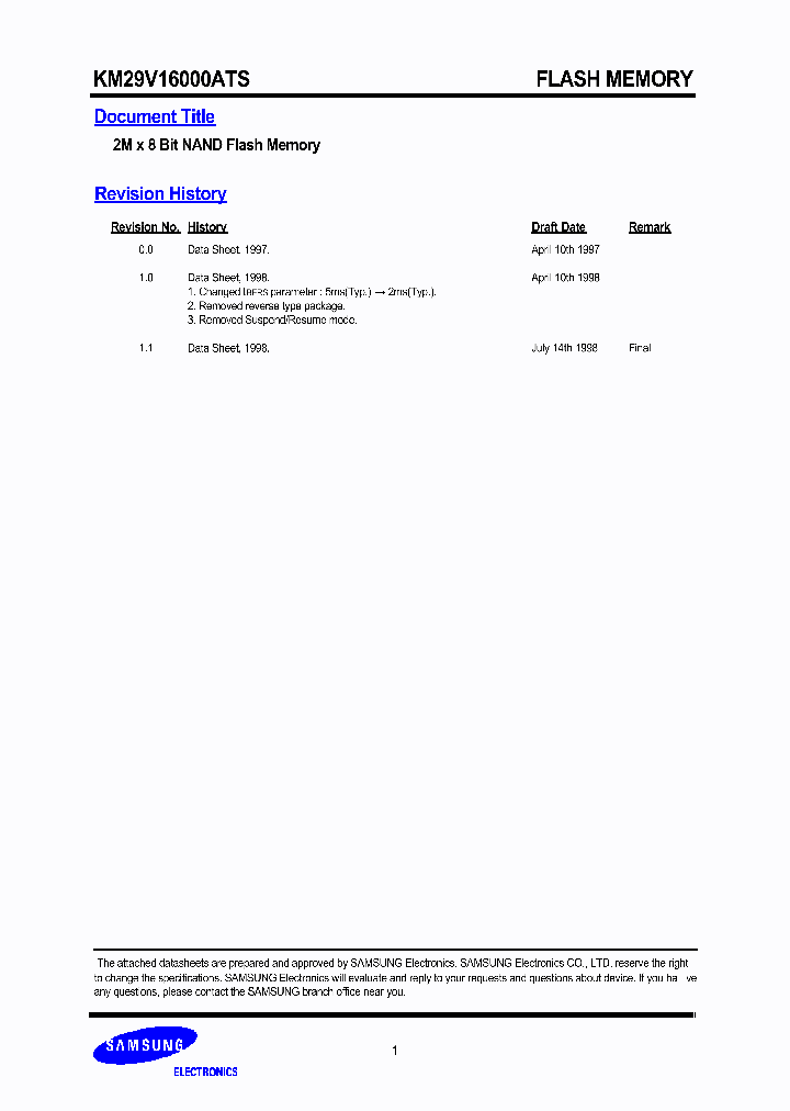 KM29V16000ATS_4749888.PDF Datasheet