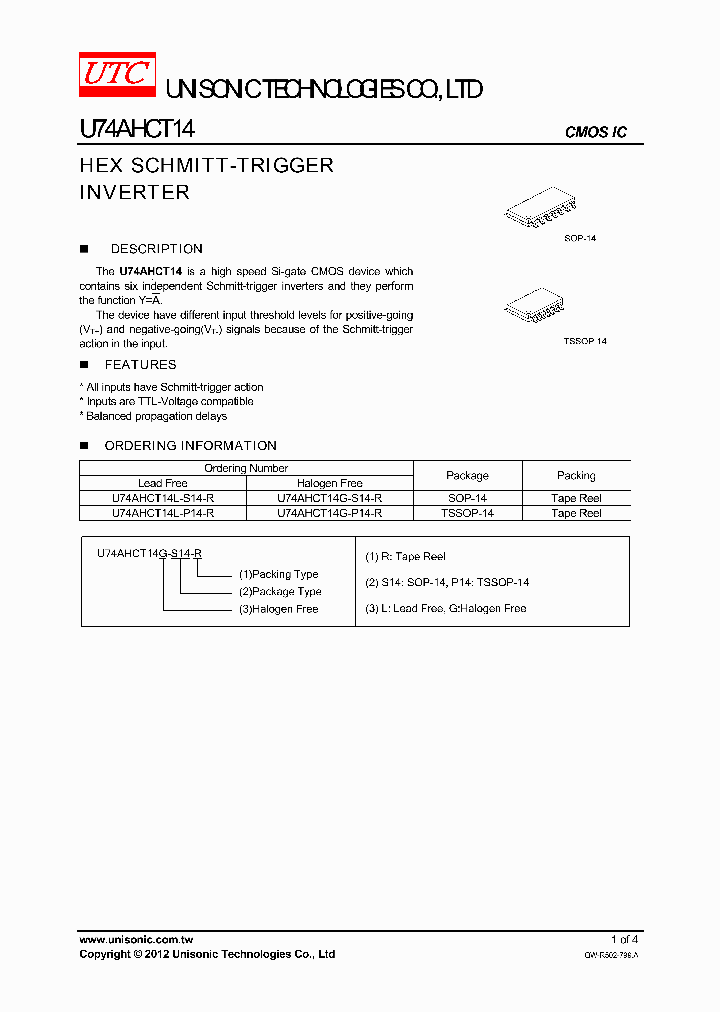 U74AHCT14L-S14-R_4753303.PDF Datasheet