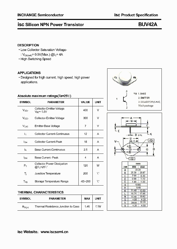 BUV42A_4753197.PDF Datasheet
