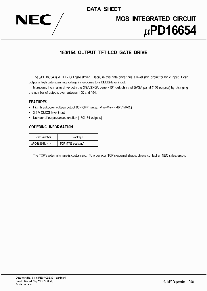 UPD16654N-XXX_4753668.PDF Datasheet