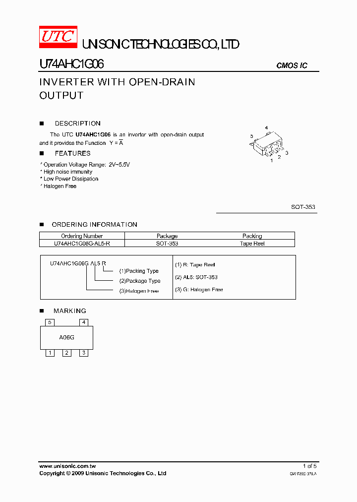 U74AHC1G06G-AL5-R_4752711.PDF Datasheet