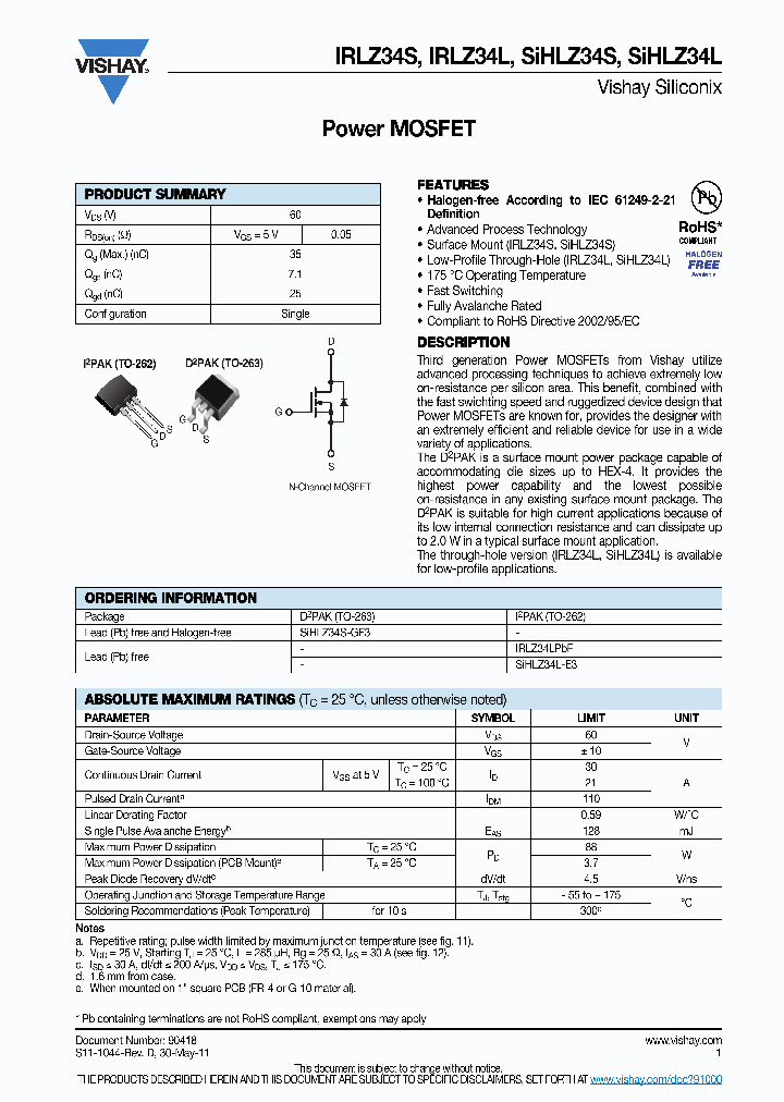 SIHLZ34S-GE3_4754408.PDF Datasheet