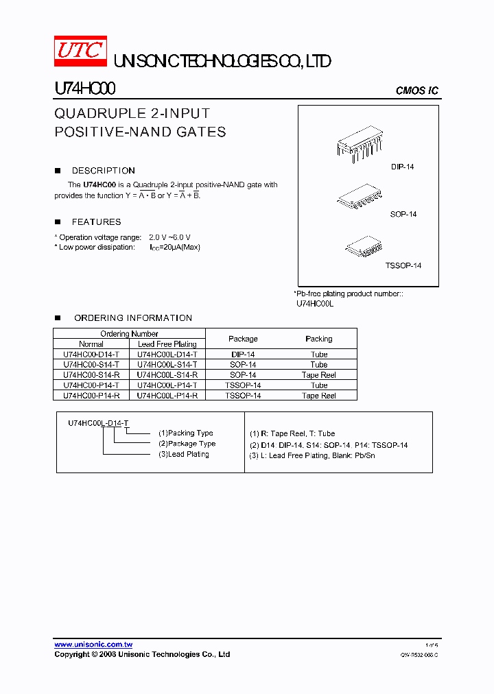 U74HC00-P14-T_4764806.PDF Datasheet