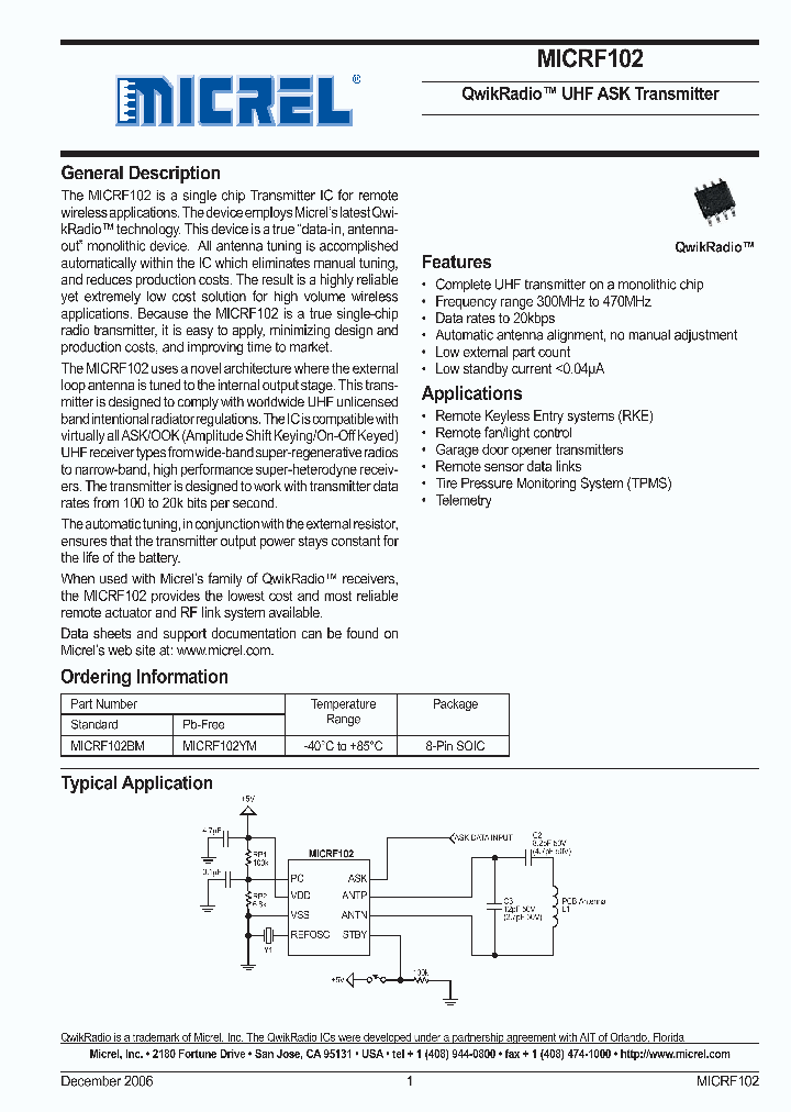 MICRF102YM_4766340.PDF Datasheet