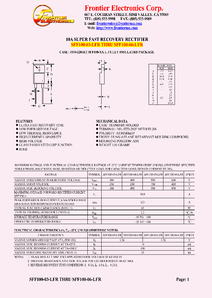 SFF100-03-LFR_4769207.PDF Datasheet