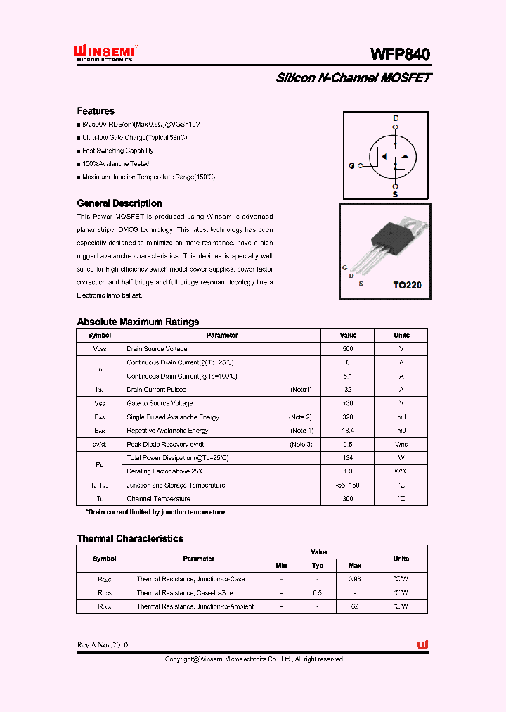 WFP840_4769381.PDF Datasheet
