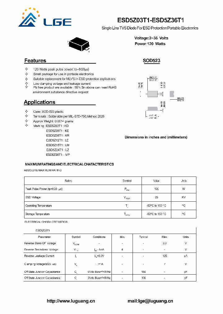ESD5Z03T1_4771630.PDF Datasheet
