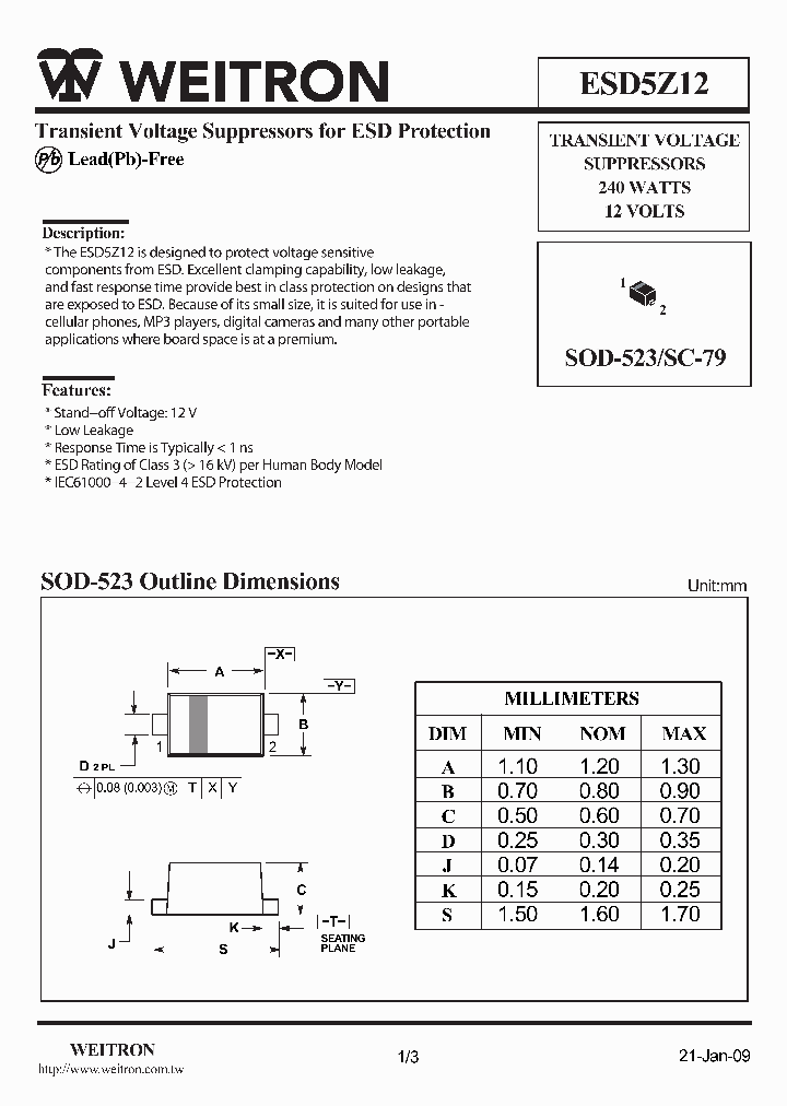 ESD5Z12_4771633.PDF Datasheet
