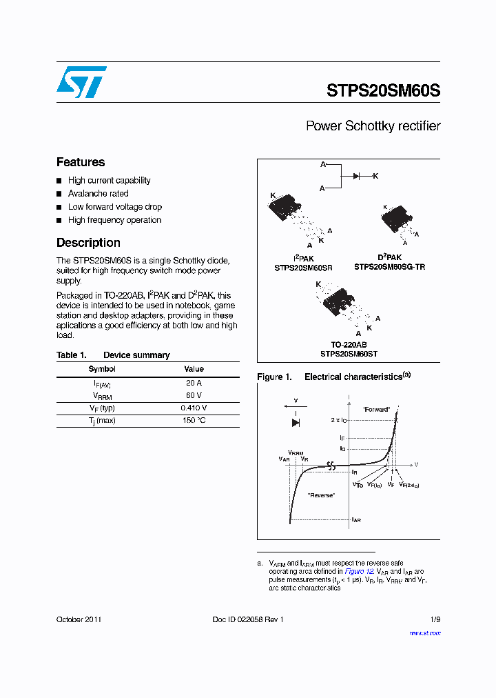 STPS20SM60SG-TR_4773726.PDF Datasheet