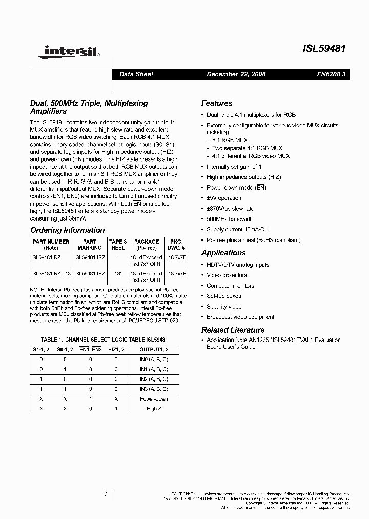 ISL59481IRZ-T13_4774092.PDF Datasheet