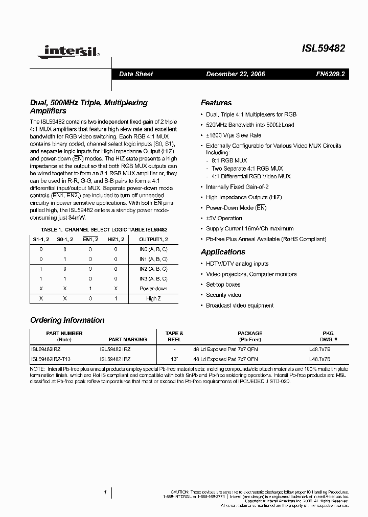 ISL59482IRZ-T13_4774094.PDF Datasheet