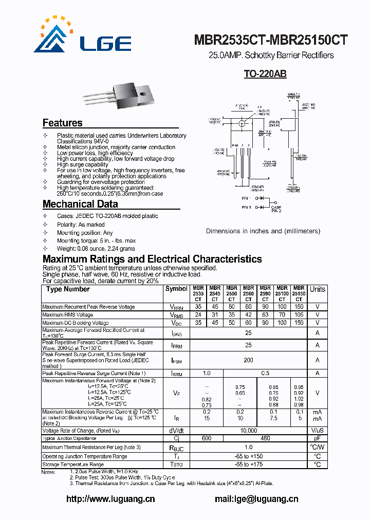 MBR2545CT_4775029.PDF Datasheet