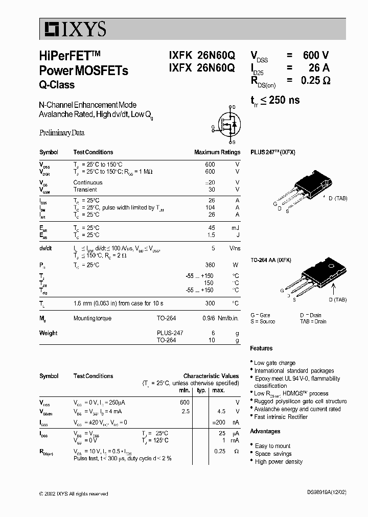 IXFK26N60Q_4777086.PDF Datasheet