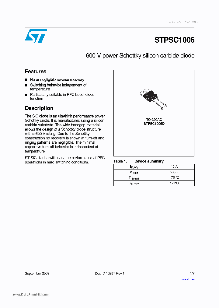 STPSC1006_4778020.PDF Datasheet