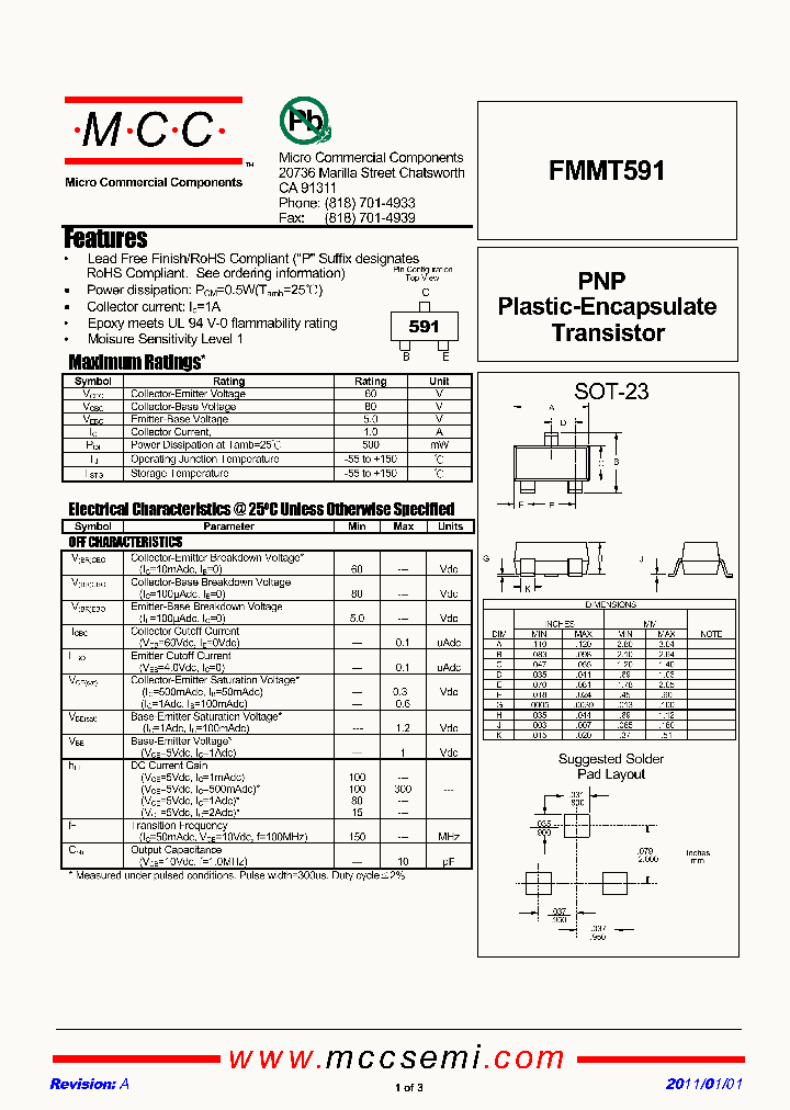 FMMT591_4780217.PDF Datasheet