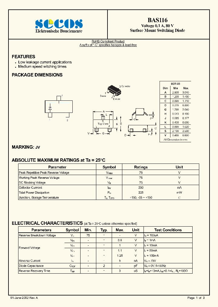 BAS116_4781006.PDF Datasheet
