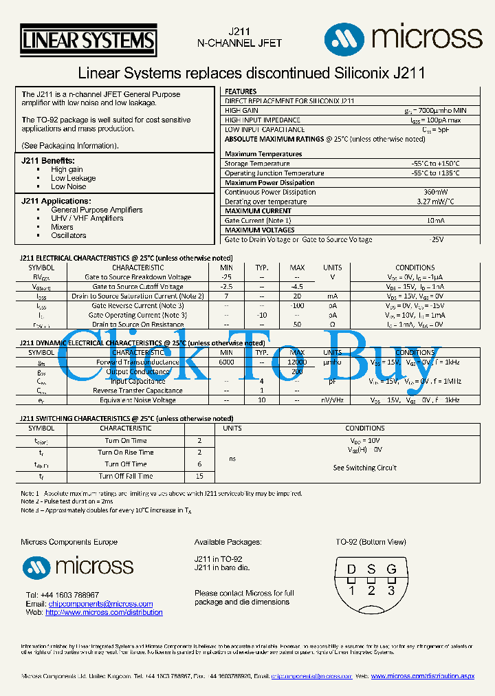 J211TO-92_4781623.PDF Datasheet