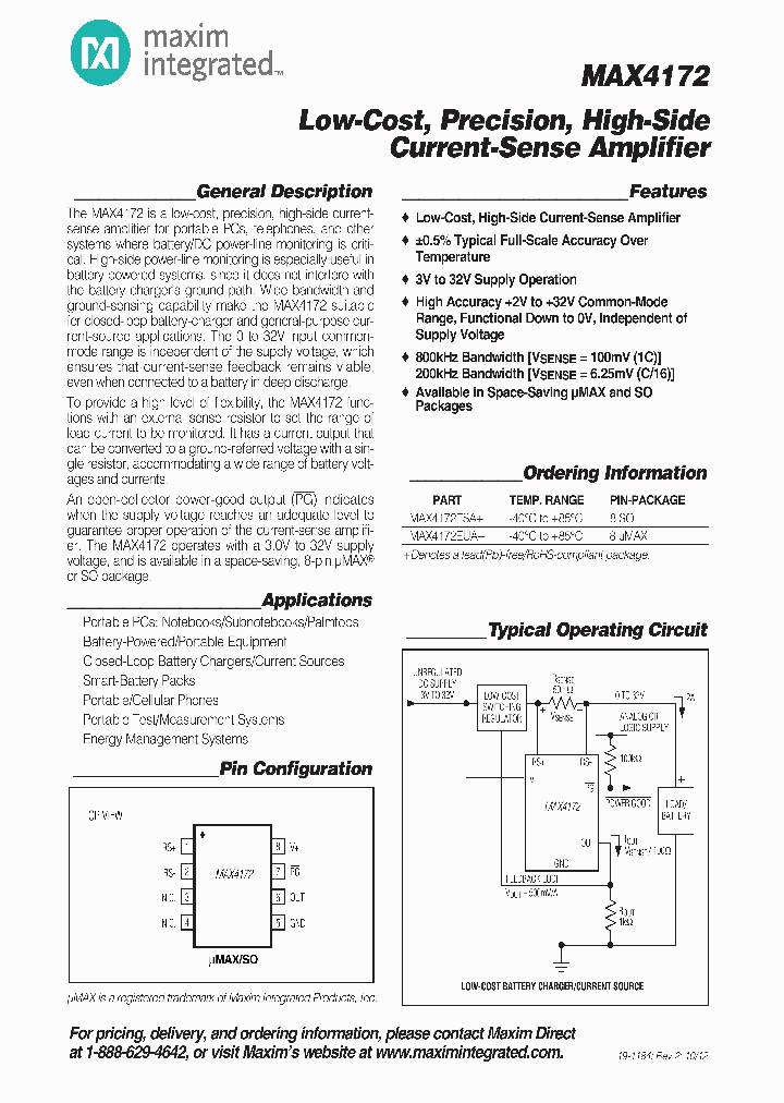 MAX4172ESA12_4781760.PDF Datasheet