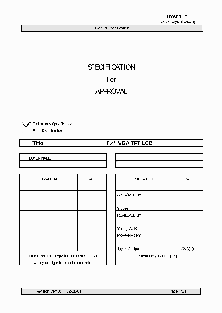 LP064V1-LE_4783434.PDF Datasheet