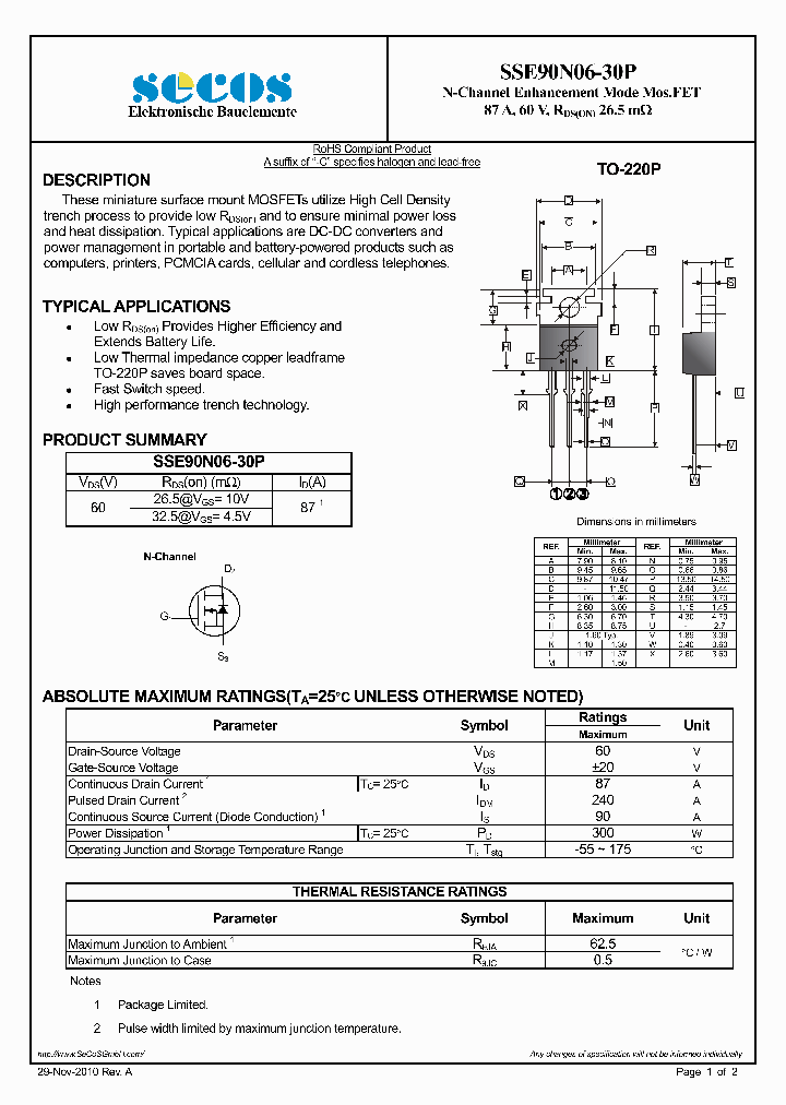 SSE90N06-30P_4783687.PDF Datasheet