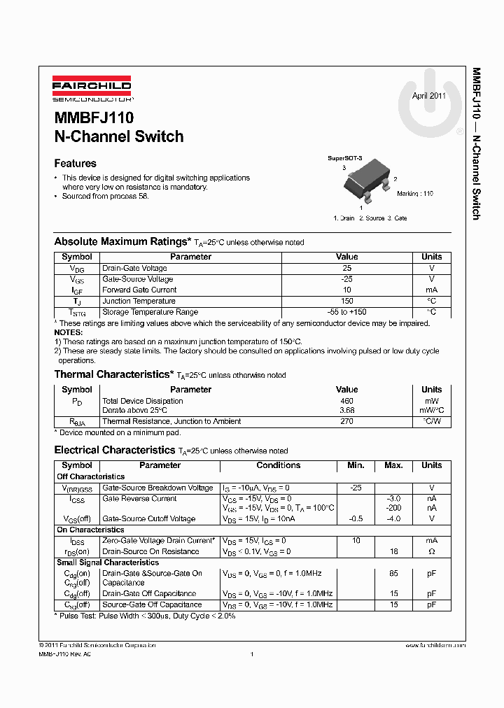 MMBFJ11011_4783752.PDF Datasheet