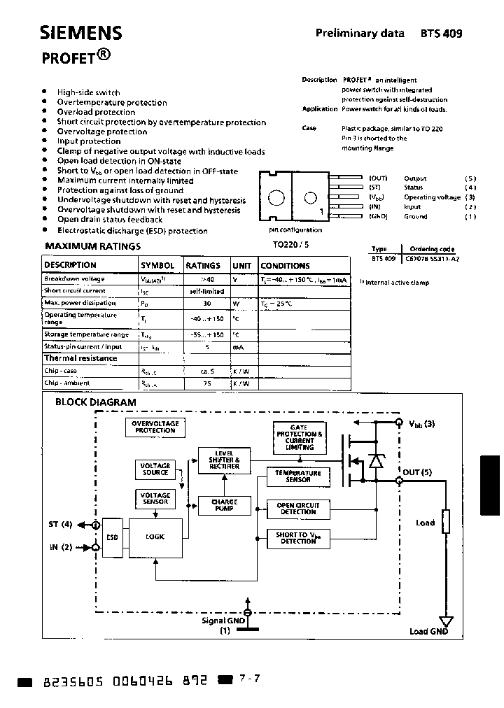 BTS409_4788215.PDF Datasheet