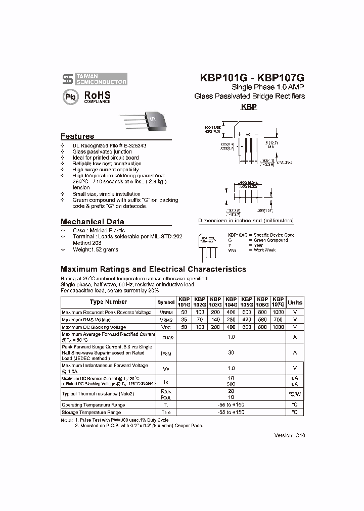 KBP101G10_4788090.PDF Datasheet