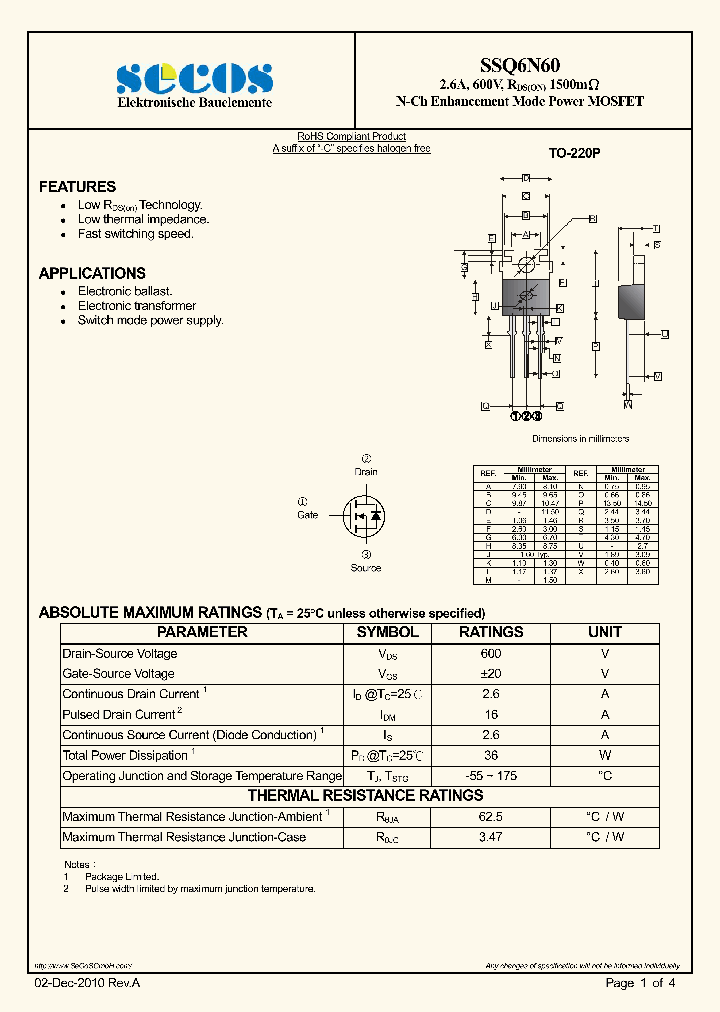 SSQ6N60_4788148.PDF Datasheet