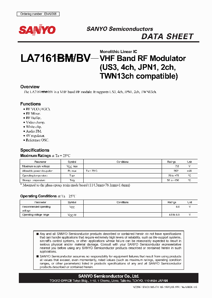 LA7161BV_4792276.PDF Datasheet