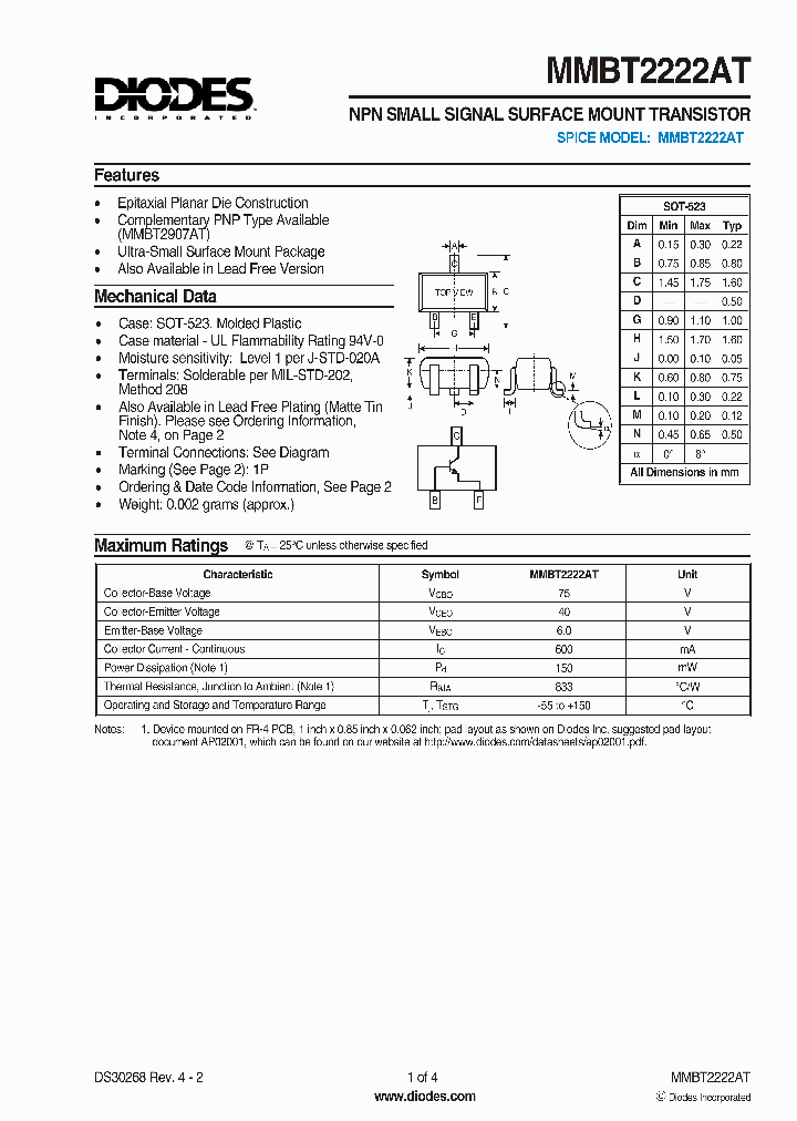 MMBT2222AT_4793559.PDF Datasheet