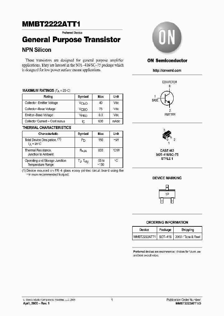 MMBT2222ATT1-D_4793562.PDF Datasheet