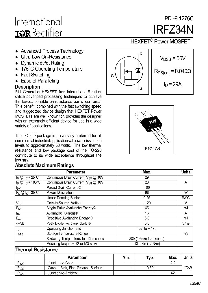 IRFZ34N_4793617.PDF Datasheet