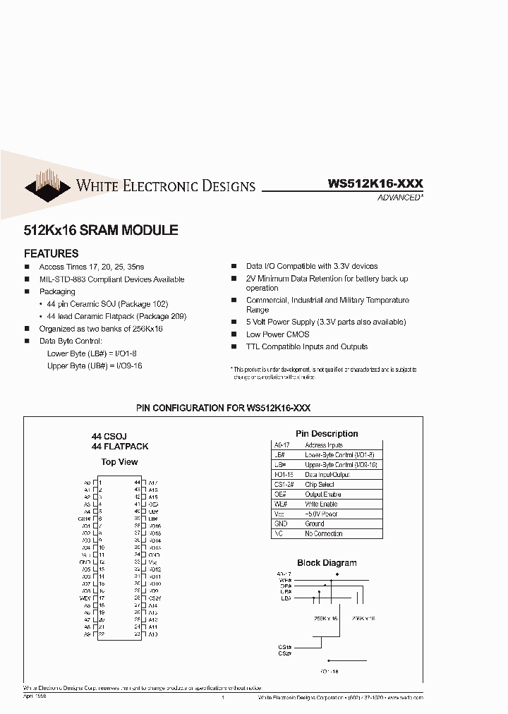 WS512K16-17FLMA_4793704.PDF Datasheet