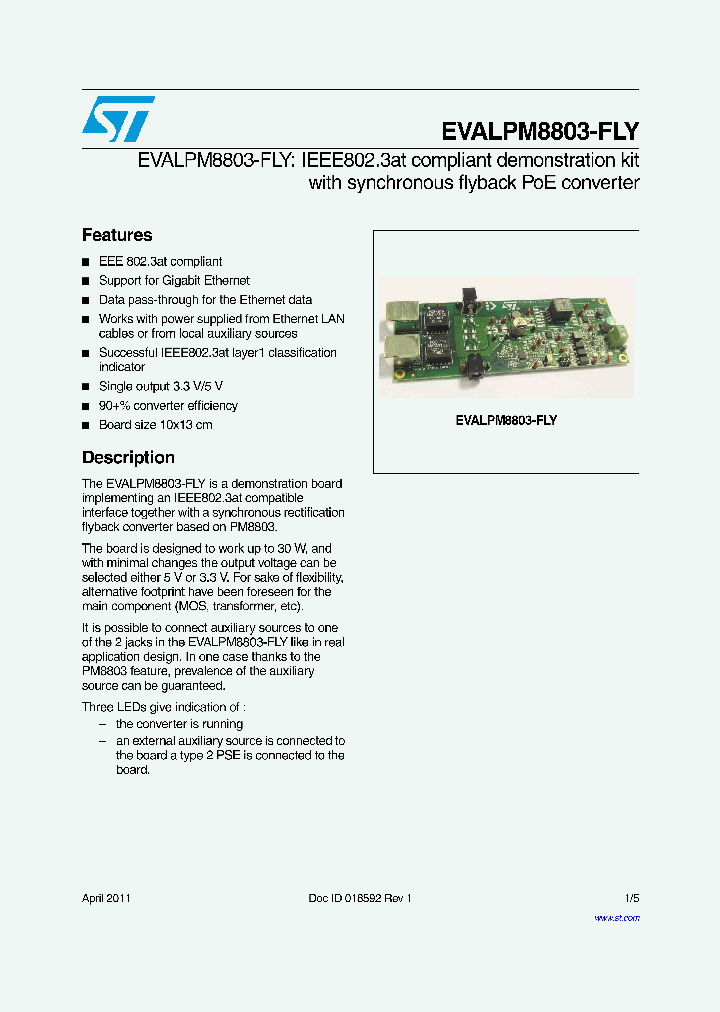 EVALPM8803-FLY_4792883.PDF Datasheet