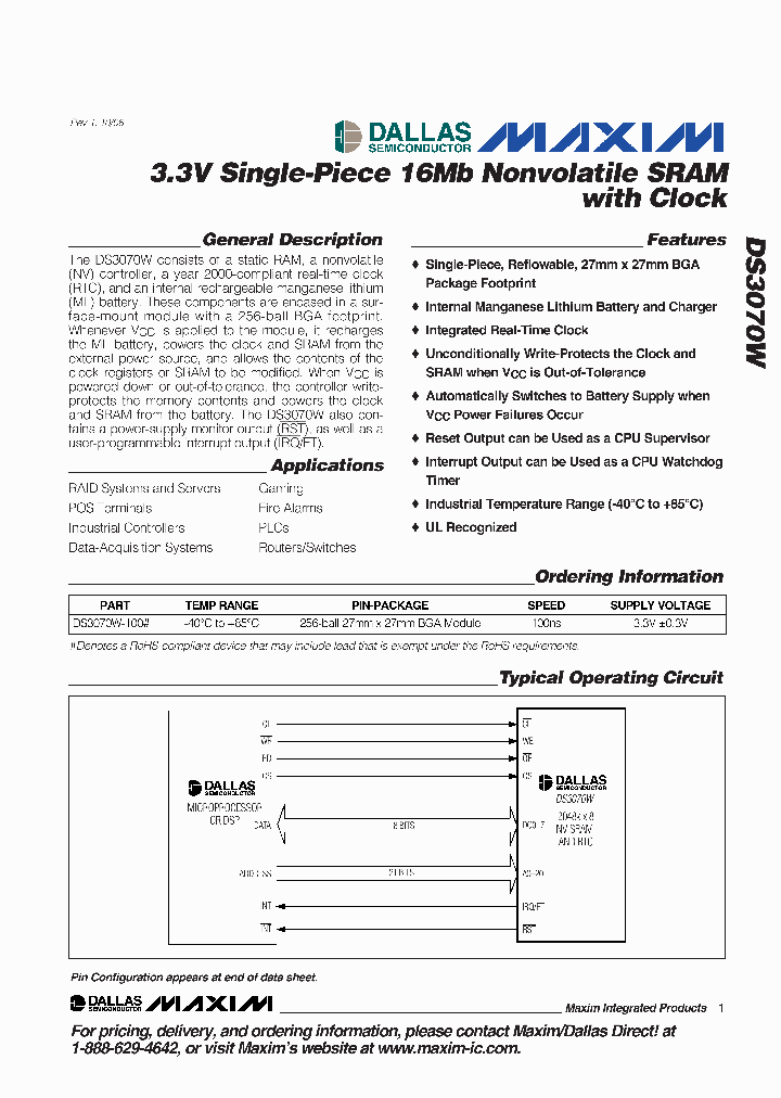 DS3070W-100_4794962.PDF Datasheet