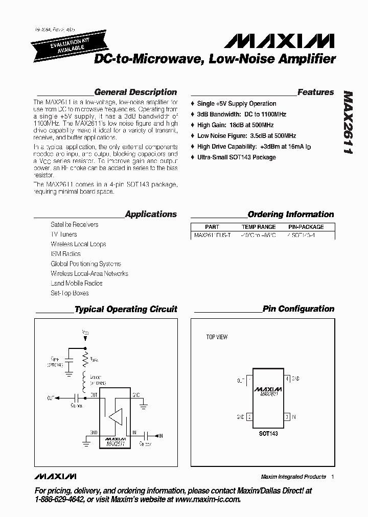 MAX2611EUS-T_4794491.PDF Datasheet