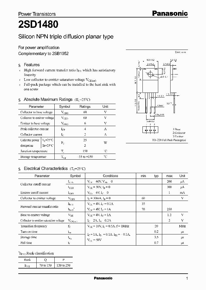 2SD1480P_4796432.PDF Datasheet